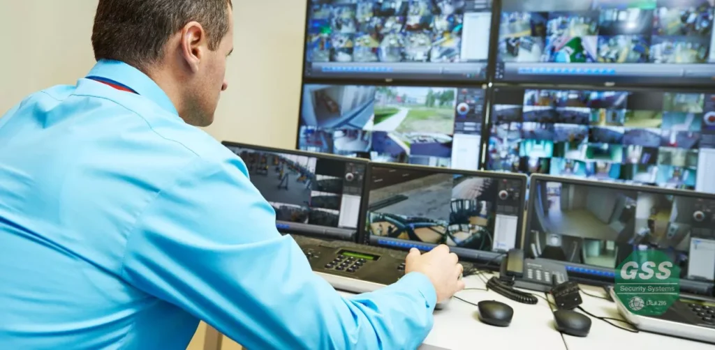 CCTV cameras installed in a business setting.