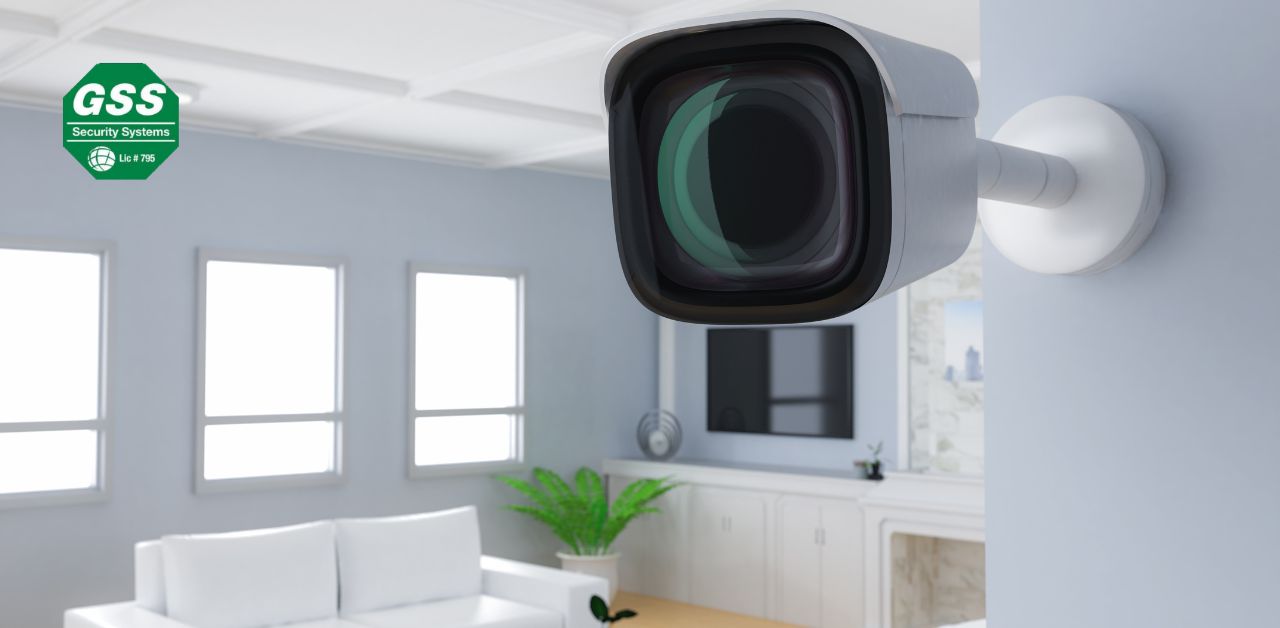 A modern apartment equipped with a no-contract alarm monitoring system.