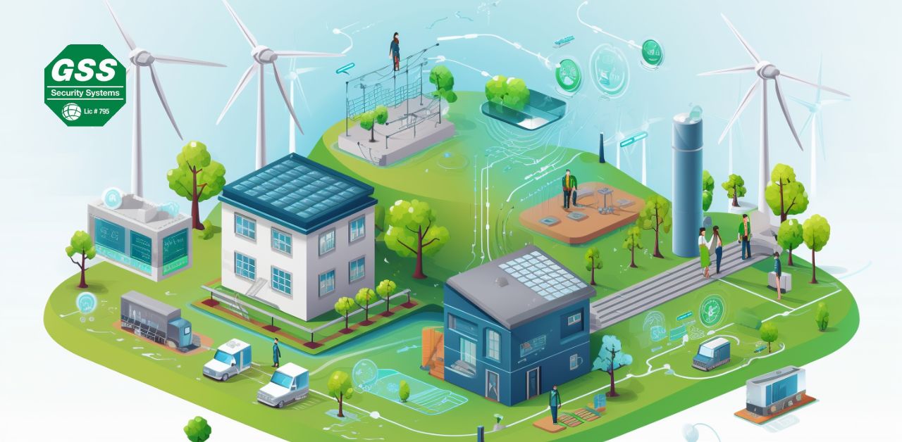Illustrative image depicting modern business energy management systems and solutions.