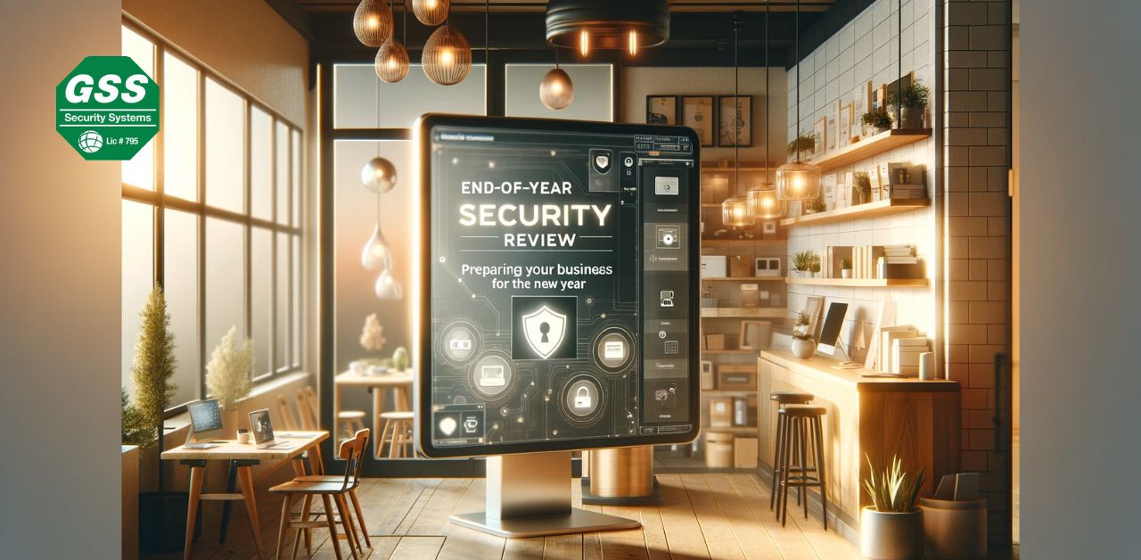 Modern office with advanced security features ready for the New Year.