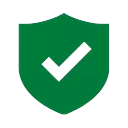 Green shield with check mark