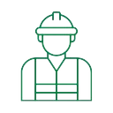 Outline of a construction worker